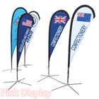 Knit Polyester Custom Teardrop Flags For Rallies